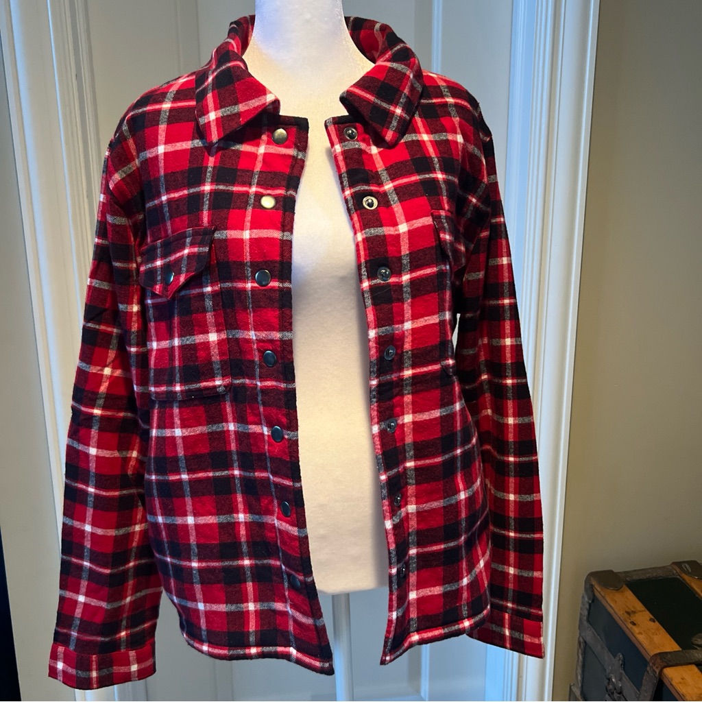 Brand New Lucky Brand Flannel Sherpa Ligned